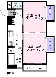 エントピア五月園 2Kの間取図画像