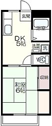 コーポセド 1Kの間取図画像