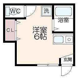 マティコートつつじヶ丘 ワンルームの間取図画像