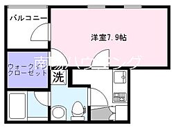 吉祥寺オリーブの庭東棟 1Kの間取図画像