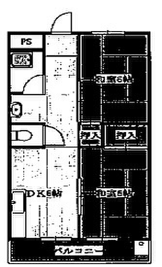 明神マンション2号 301｜兵庫県明石市西明石北町3丁目(賃貸マンション2DK・3階・40.00㎡)の写真 その2