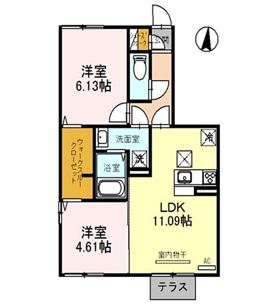 メゾン・デ・グレイス 105｜兵庫県姫路市御国野町深志野(賃貸アパート2LDK・1階・51.94㎡)の写真 その2