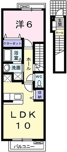 メゾンカルムＭ 204｜兵庫県姫路市北今宿3丁目(賃貸アパート1LDK・2階・42.37㎡)の写真 その2