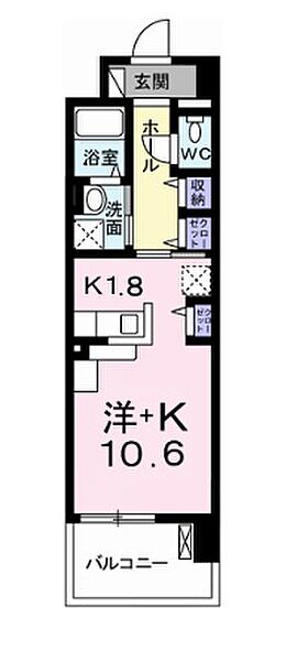 クレール姫路 605｜兵庫県姫路市船橋町5丁目(賃貸マンション1R・6階・30.96㎡)の写真 その2