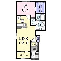 マウントック・ルルI 101 ｜ 兵庫県姫路市西延末（賃貸アパート1LDK・1階・50.13㎡） その2