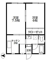 テニメント三馬3号棟 1 ｜ 石川県金沢市三馬３丁目328（賃貸アパート2K・1階・39.66㎡） その2