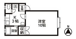 マーセル・S2 1Kの間取図画像