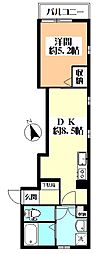 コネクト世田谷 1DKの間取図画像