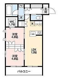 Maison Yuki 2階2LDKの間取り