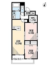 Maison de MORI 3階2LDKの間取り