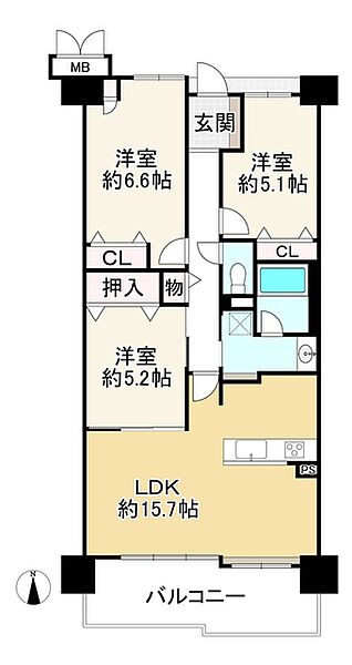 間取りを拡大表示
