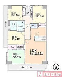 ライオンズガーデン久喜弐番館 4LKの間取図画像