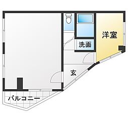 豊川マンション 2DKの間取図画像