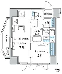 オーキッドレジデンス三ノ輪 1LDKの間取図画像