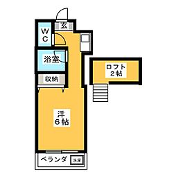 シティパレス狭山 ワンルームの間取図画像