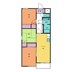 カーサ　ミア 3階3LDKの間取り