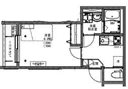 KEIAI RESIDENCE 西所沢 2階1Kの間取り