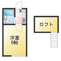 プラザドゥヴィンテージ 1Kの間取図画像
