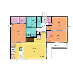 sweet rootsくすのき台 3LDKの間取図画像