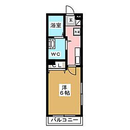 ラウレア西所沢 1Kの間取図画像
