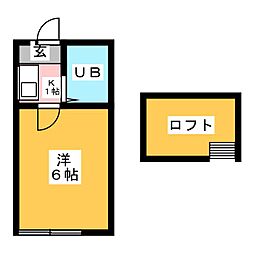 プラザドゥヴィンテージ 1Kの間取図画像