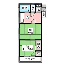 コーポラスコーダ 2Kの間取図画像