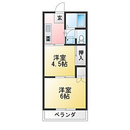 メゾン・ド・ファルマン 2Kの間取図画像