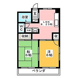 古谷ビル 2DKの間取図画像