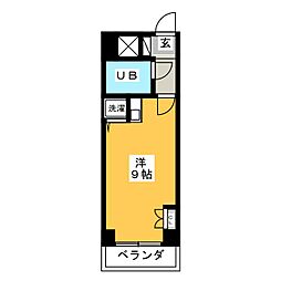 ライオンズプラザ所沢 ワンルームの間取図画像