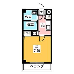 ベル　コンチェルト 1階1Kの間取り