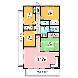 エクシオ中浦和レジデンス 4LDKの間取図画像