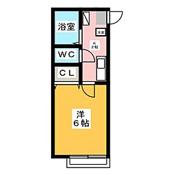 第44アベニュー美園 1Kの間取図画像