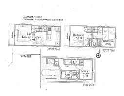 大宮土手町7期 1階3LDKの間取り