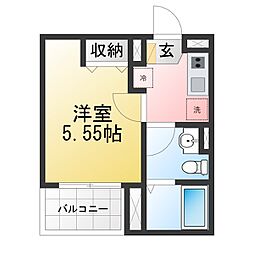 間取図画像 1K