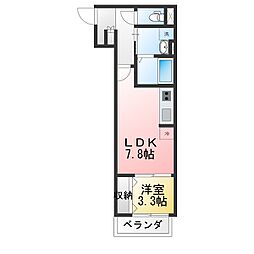 Arietta TAKINISHI 1LDKの間取図画像