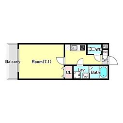 ジーメゾン見沼大和田ノース 1Kの間取図画像