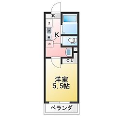 さいたま市見沼区大和田町2丁目アパート 1Kの間取図画像
