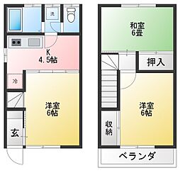 ラフォーレ吉田 3Kの間取図画像
