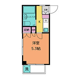 ジュネパレス越谷第4 1Kの間取図画像