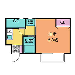 アートパレス天沼新田I 1階1Kの間取り