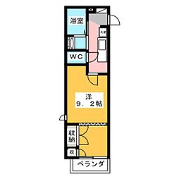 メゾン白樺 1Kの間取図画像