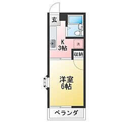 シャルムセビラ 1Kの間取図画像
