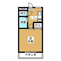 ハイムコスモス 1Kの間取図画像
