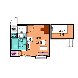 マイグリーンハウス 1Kの間取図画像