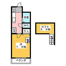 アートパレス豊田3 1Kの間取図画像