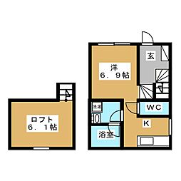 WellPine ワンルームの間取図画像