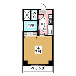 アーバンS 1Kの間取図画像