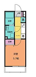 ARIETTAKAWAGOE 1Kの間取図画像
