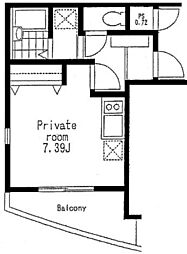 フォレストグリーン2 ワンルームの間取図画像