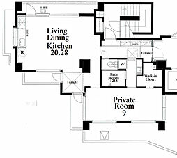 モビリティータマガワ 1LDKの間取図画像
